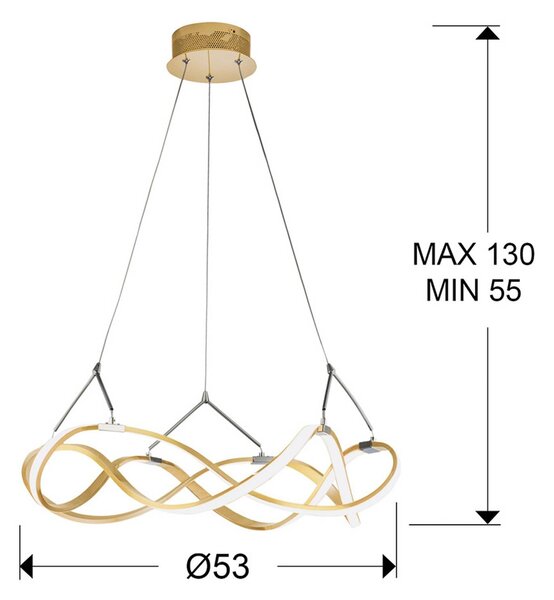 Schuller Valencia Lampa wisząca Molly, chromowy / srebrny, kuchnia, aluminium, nowoczesny