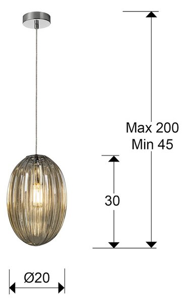 Schuller Valencia Lampa wisząca Ovila, możliwość ściemniania, chromowy / srebrny, salon / jadalnia, metal, nowoczesny