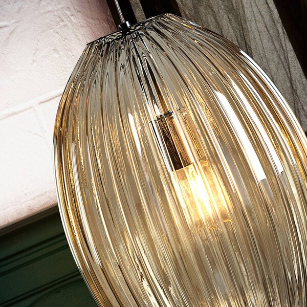 Schuller Valencia Lampa wisząca Ovila, możliwość ściemniania, chromowy / srebrny, salon / jadalnia, metal, nowoczesny