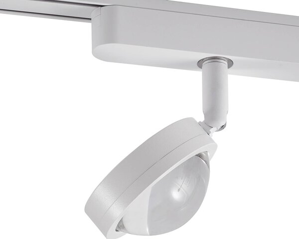 System szynowy 48 V Lumaro, spoty, 5-punktowe, białe, Ø7cm, ściemniane Lumaro 48V Lindby, możliwość ściemniania, biały / opal, salon / jadalnia, aluminium, nowoczesny