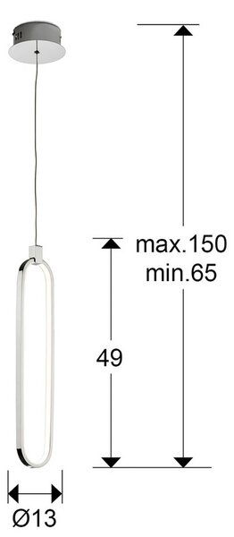 Schuller Valencia Lampa wisząca Colette, chromowy / srebrny, kuchnia, aluminium, nowoczesny