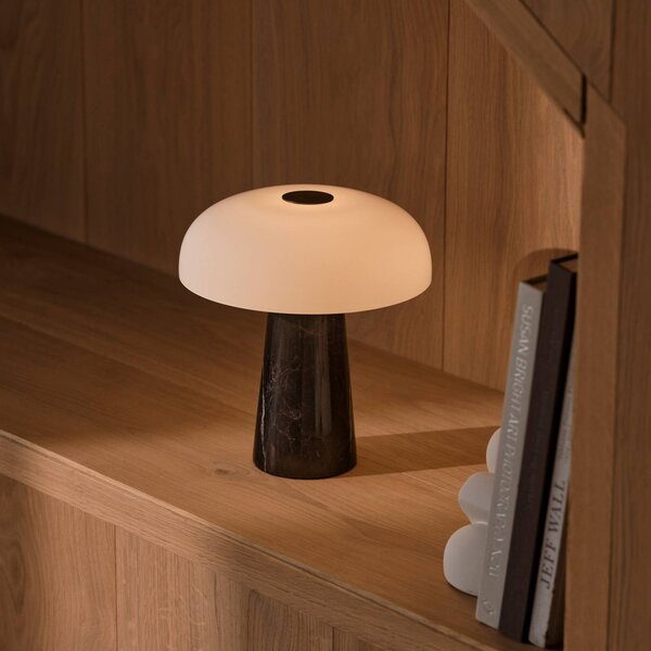 DFTP by Nordlux Lampa stołowa LED Glossy mini, możliwość ściemniania, czarny, salon / jadalnia, kamień, nowoczesny