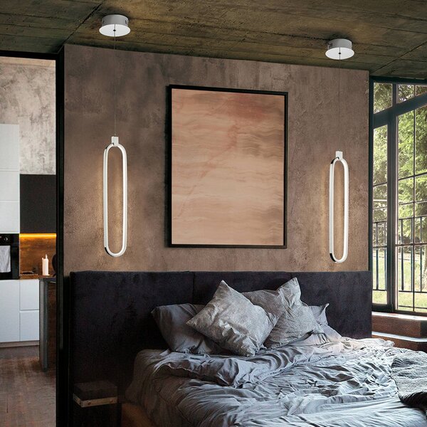 Schuller Valencia Lampa wisząca Colette, chromowy / srebrny, kuchnia, aluminium, nowoczesny