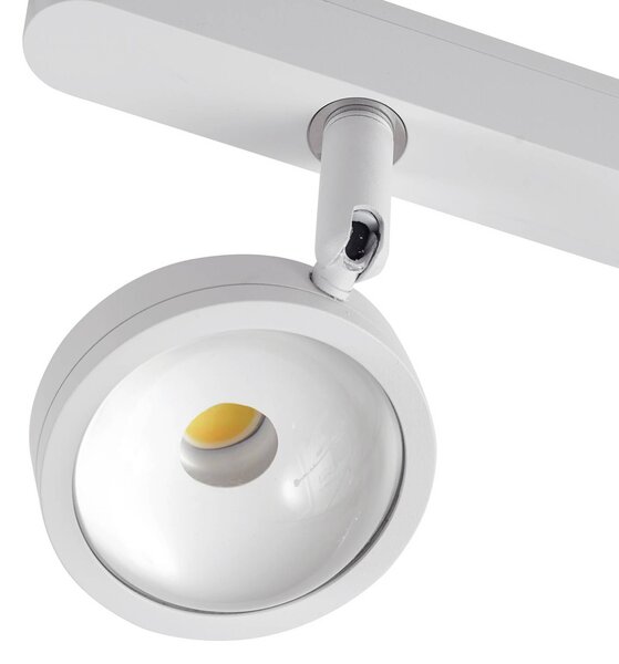 System szynowy 48 V Lumaro, spoty, 5-punktowe, białe, Ø7cm, ściemniane Lumaro 48V Lindby, możliwość ściemniania, biały / opal, salon / jadalnia, aluminium, nowoczesny
