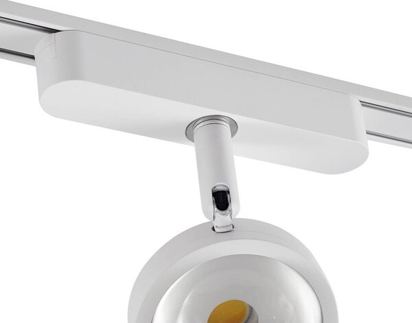 System szynowy 48 V Lumaro, spoty, 5-punktowe, białe, Ø7cm, ściemniane Lumaro 48V Lindby, możliwość ściemniania, biały / opal, salon / jadalnia, aluminium, nowoczesny