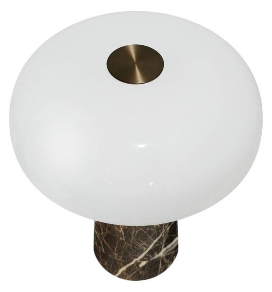 DFTP by Nordlux Lampa stołowa LED Glossy mini, możliwość ściemniania, brązowy / rdzawy, salon / jadalnia, kamień, nowoczesny