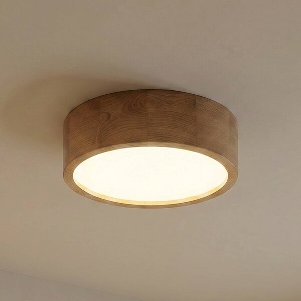 Lampa sufitowa Deep TEMAR LIGHTING, możliwość ściemniania, jasne drewno, salon / jadalnia, drewno, nowoczesny