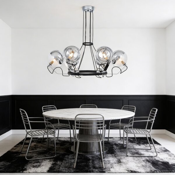 NOWOCZESNA LAMPA WISZĄCA CZARNA MARSEO W6