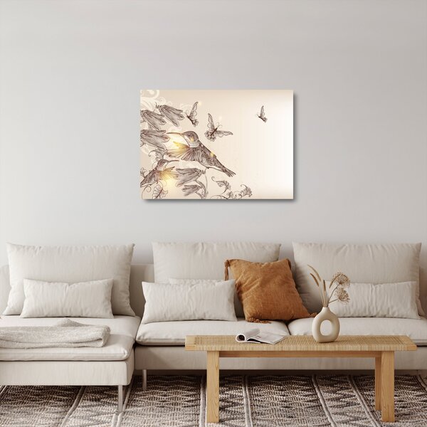 Obraz na szkle - Kolibry (70x50 cm)