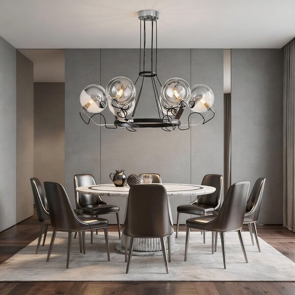 NOWOCZESNA LAMPA WISZĄCA CZARNA MARSEO W6
