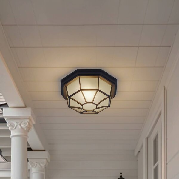 Lindby Lampa sufitowa zewnętrzna Idril, antracyt, metal, Ø 26,5 cm Idril Lindby, możliwość ściemniania, czarny, aluminium, nowoczesny