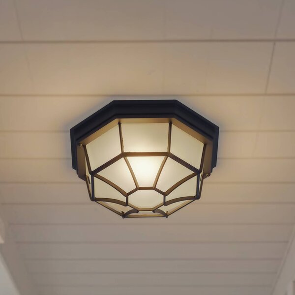 Lindby Lampa sufitowa zewnętrzna Idril, antracyt, metal, Ø 26,5 cm Idril Lindby, możliwość ściemniania, czarny, aluminium, nowoczesny