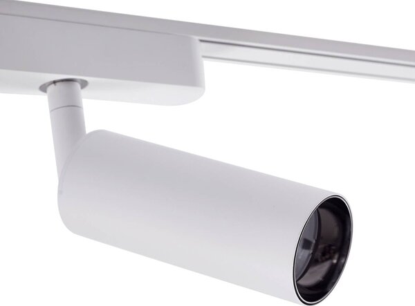 System szynowy 48 V Lumaro, spoty, 9-punktowa, biała, Ø4cm, 13 cm Lumaro 48V Lindby, możliwość ściemniania, biały / opal, salon / jadalnia, aluminium, nowoczesny