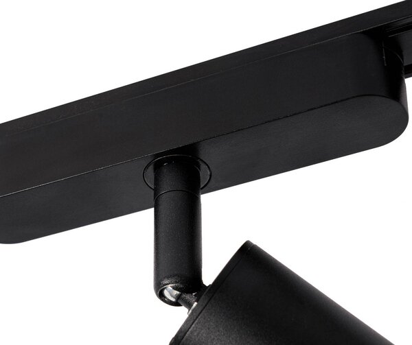 System szynowy 48 V Lumaro, spoty, 11-punktowa, czarna, Ø 4 cm, ściemniana Lumaro 48V Lindby, możliwość ściemniania, czarny, salon / jadalnia, aluminium, nowoczesny