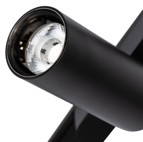 System szynowy 48 V Lumaro, spoty, 11-punktowa, czarna, Ø 4 cm, ściemniana Lumaro 48V Lindby, możliwość ściemniania, czarny, salon / jadalnia, aluminium, nowoczesny
