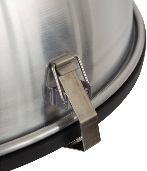 Steinhauer Lampa wisząca Bikkel, możliwość ściemniania, aluminiowy / szary / cynkowy, kuchnia, metal, industrialny