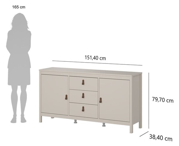 Szarobeżowa komoda 152x80x38 cm Madrid – Tvilum