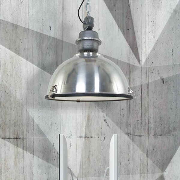 Steinhauer Lampa wisząca Bikkel, możliwość ściemniania, aluminiowy / szary / cynkowy, kuchnia, metal, industrialny