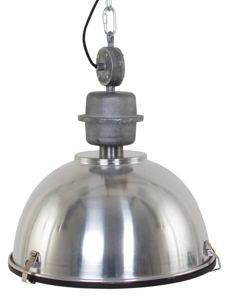 Steinhauer Lampa wisząca Bikkel, możliwość ściemniania, aluminiowy / szary / cynkowy, kuchnia, metal, industrialny
