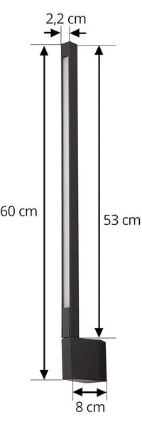 Kinkiet zewnętrzny LED Neano Lindby, czarny, aluminium, nowoczesny