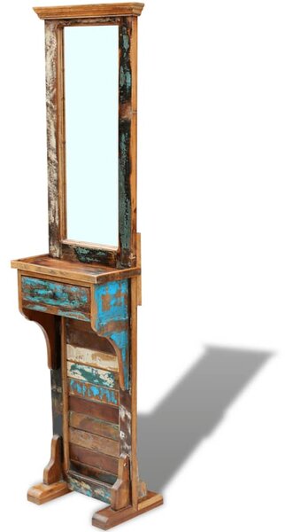 Lustro stojące, lite drewno odzyskane, 47x23x180 cm