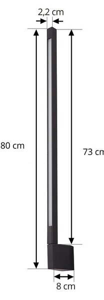 Kinkiet zewnętrzny LED Neano Lindby, czarny, aluminium, nowoczesny