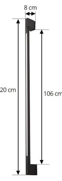 Kinkiet zewnętrzny LED Neano Lindby, czarny, aluminium, nowoczesny