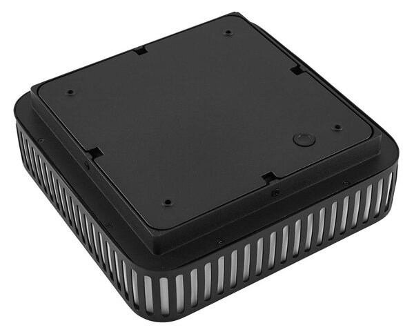 Lindby Lampa sufitowa zewnętrzna LED Lurinda, 26 cm czarna, IP44 Lurinda, czarny, aluminium, nowoczesny