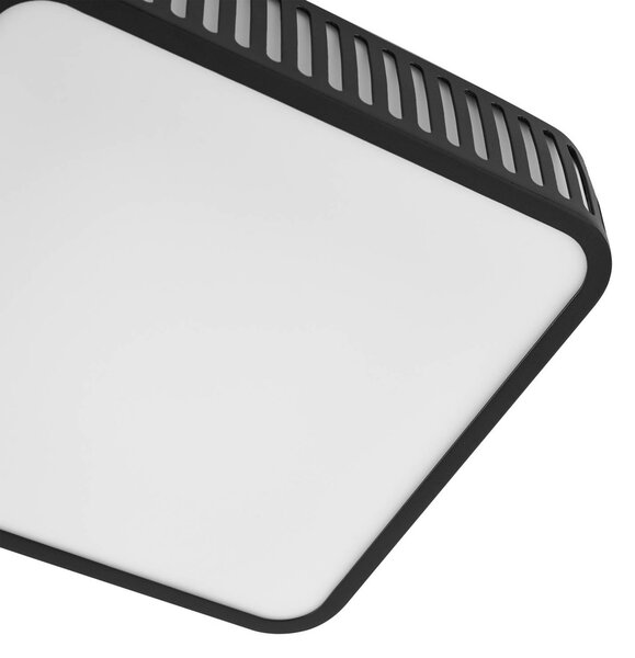 Lindby Lampa sufitowa zewnętrzna LED Lurinda, 26 cm czarna, IP44 Lurinda, czarny, aluminium, nowoczesny