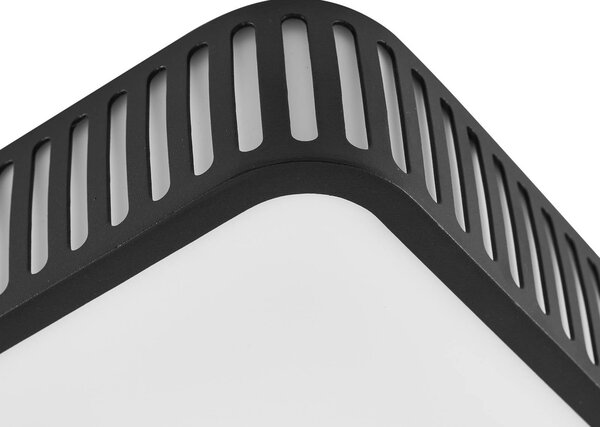 Lindby Lampa sufitowa zewnętrzna LED Lurinda, 26 cm czarna, IP44 Lurinda, czarny, aluminium, nowoczesny