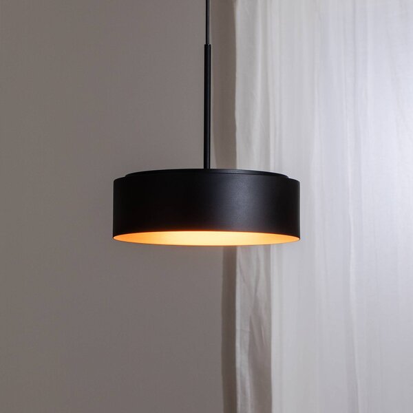 BEGA Lampa wisząca Studio Line, możliwość ściemniania, czarny, salon / jadalnia, aluminium