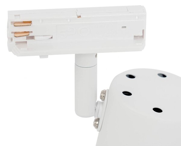 Lindby 1-fazowy system szynowy Linaro, GU10, 3-punktowy, biały Linaro Lindby, możliwość ściemniania, biały / opal, przedpokój, aluminium, nowoczesny