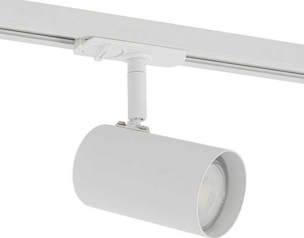 Lindby 1-fazowy system szynowy Linaro, GU10, 3-punktowy, biały Linaro Lindby, możliwość ściemniania, biały / opal, przedpokój, aluminium, nowoczesny