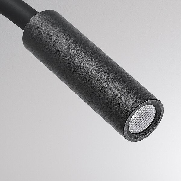 Molto Luce Kinkiet LED Arol, czarny, sypialnia, aluminium, nowoczesny