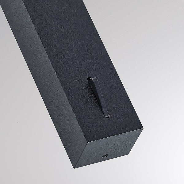 Molto Luce Kinkiet LED Arol, czarny, sypialnia, aluminium, nowoczesny
