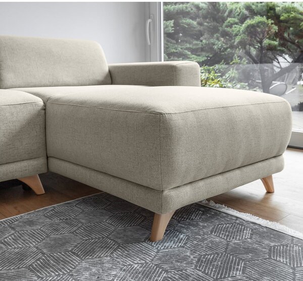 Beżowy rozkładany/ze schowkiem narożnik Classy Sophie – Miuform