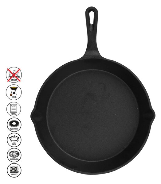 Żeliwna patelnia do grillowania ø 25 cm LITINA – Orion