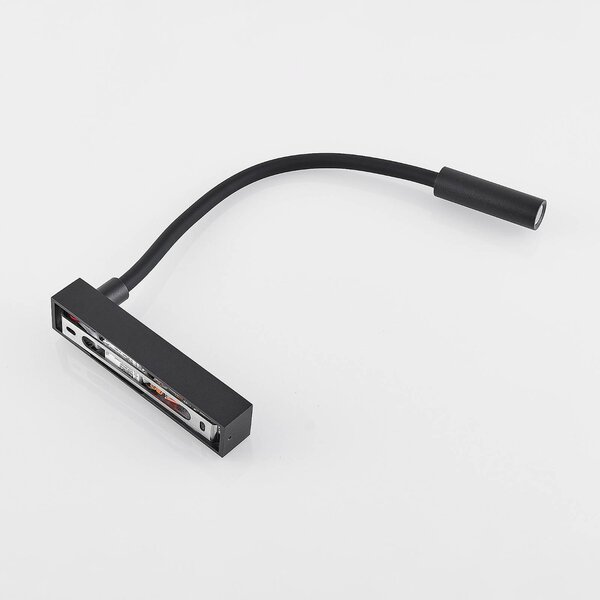 Molto Luce Kinkiet LED Arol, czarny, sypialnia, aluminium, nowoczesny