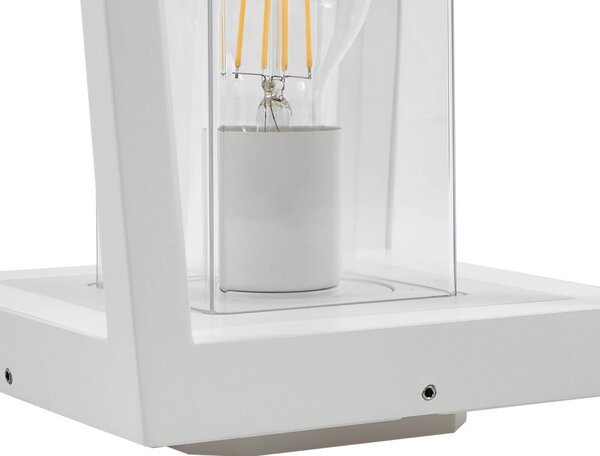 Lampa ogrodowa stojąca Dunia Lucande, możliwość ściemniania, biały / opal, aluminium, nowoczesny