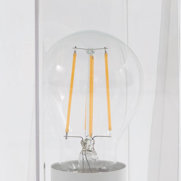 Lampa ogrodowa stojąca Dunia Lucande, możliwość ściemniania, biały / opal, aluminium, nowoczesny