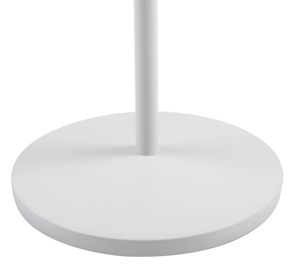 Lindby lampa stołowa LED akumulatorowa Esali, biała, rowki, 29 cm Esali Lindby, możliwość ściemniania, biały / opal, salon / jadalnia, aluminium, nowoczesny