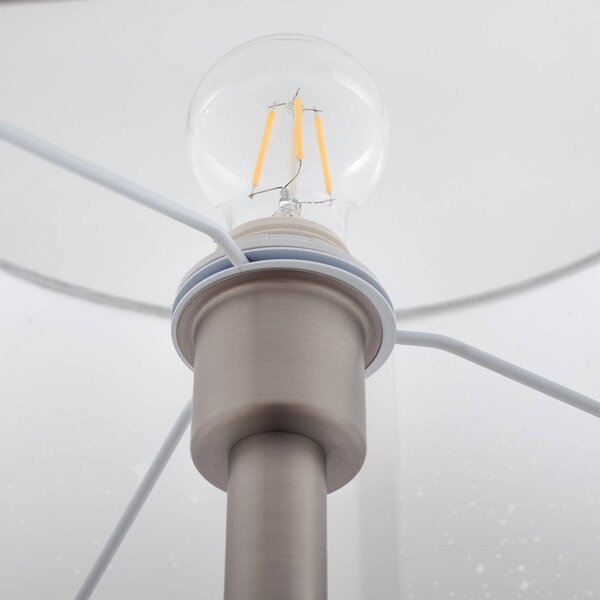 Lampa stojąca Jaileen Lindby, biały / opal, salon / jadalnia, metal, nowoczesny