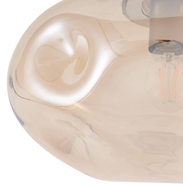 Lampa sufitowa Lelia Lindby, możliwość ściemniania, kremowy / amber, salon / jadalnia, metal, design