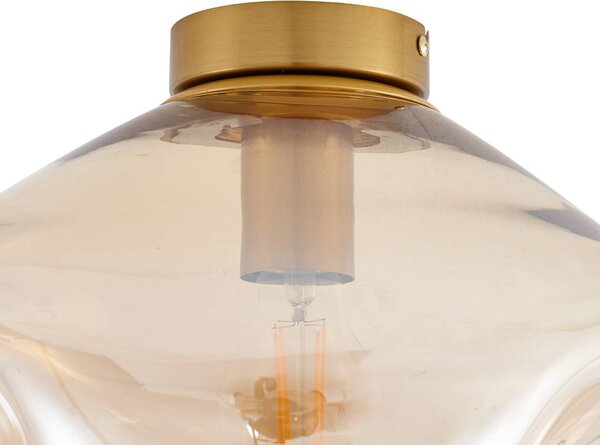 Lampa sufitowa Lelia Lindby, możliwość ściemniania, kremowy / amber, salon / jadalnia, metal, design