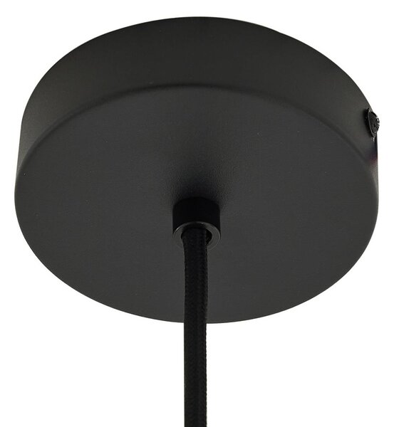 Lampa wisząca szklana Lelia Lindby, możliwość ściemniania, aluminiowy / szary / cynkowy, salon / jadalnia, szkło, design
