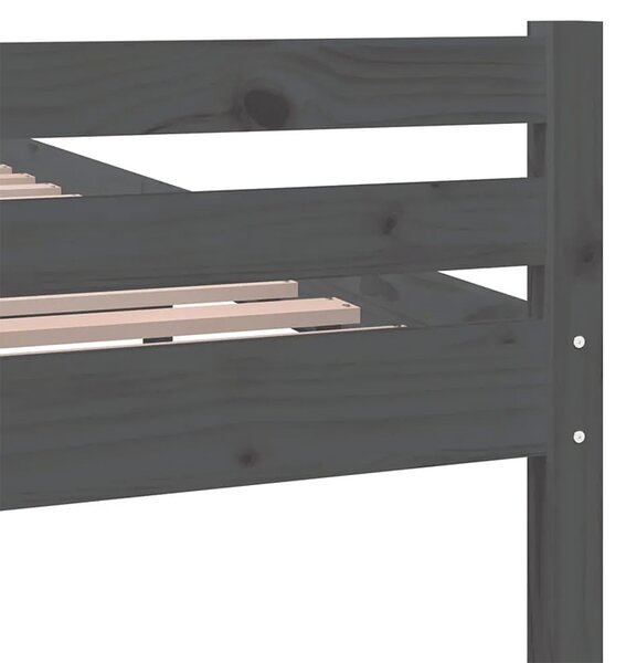 Szare sosnowe łóżko dwuosobowe 140x200 M7-W70