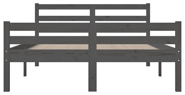 Szare sosnowe łóżko dwuosobowe 140x200 M7-W70