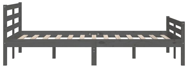 Szare sosnowe łóżko dwuosobowe 140x200 M7-W70