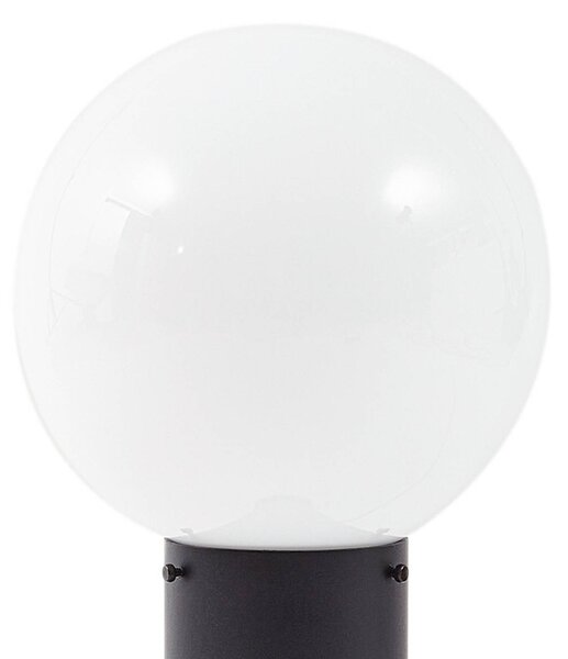 Lampa ogrodowa stojąca Dangan Lindby, możliwość ściemniania, biały / opal, szkło, nowoczesny