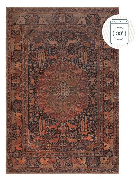 Bordowy dywan odpowiedni do prania 152x230 cm Nico Global – Flair Rugs